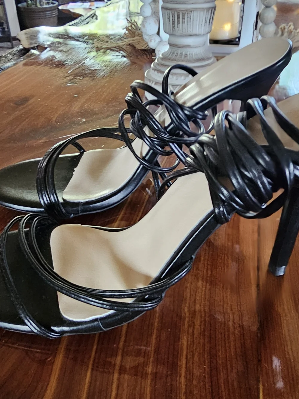 Womens Lace Up Sexy Heels